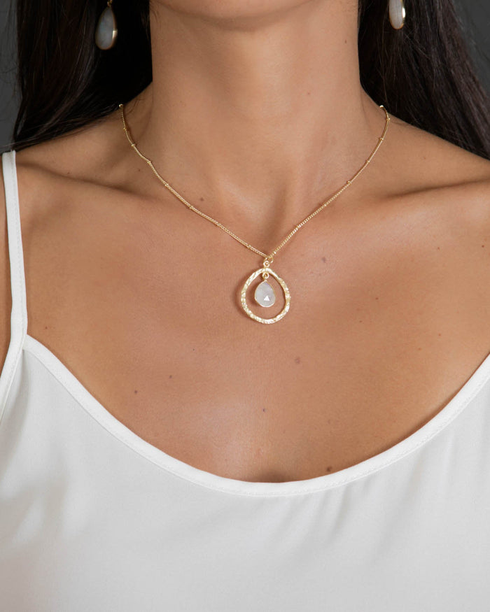 Pietra Necklace * Moonstone * Gold Plated 18k