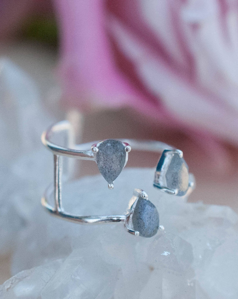 Rainbow Labradorite Sterling Silver Ring * Adjustable * Gemstone * Handmade * February Birthstone * Semi Precious Stone * Statement * BJR155