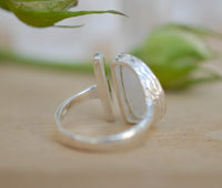 Moonstone Ring * Adjustable Sterling Silver * Statement * Gemstone * Bridal * Wedding * Half Moon * Boho * Bohemian * Handmade * BJR114