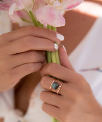 Labradorite Rose Gold Ring * Statement Ring * Gemstone Ring * Labradorite * Bridal Ring * Wedding Ring * Organic Ring * Natural * BJR006
