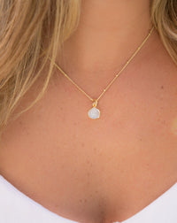 Ana Necklace * Rose Quartz * Gold Plated * BJN012