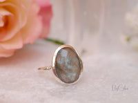 Rainbow Labradorite Sterling Silver Ring * Sterling Silver 925 * Boho * Organic * Gypsy * Bridesmaid*  Bridal * BJR067