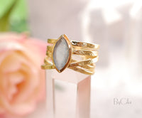 Labradorite Ring * 18k Gold Plated Ring * Statement Ring *Gemstone Ring *Labradorite *Bridal Ring *Organic Ring *Natural *BJR130