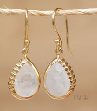 Skye Earrings * Moonstone * Gold Plated 18k * BJE012
