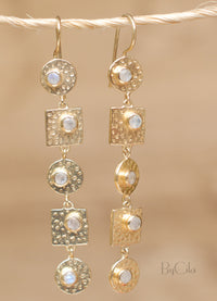 Sonia Earrings * Moonstone * Gold Plated 18k * BJE078