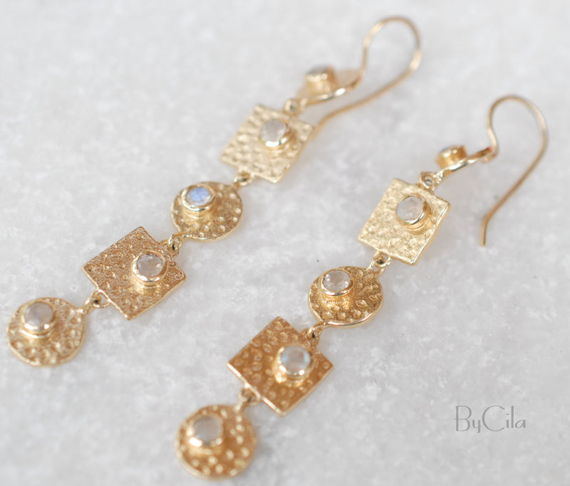 Sonia Earrings * Moonstone * Gold Plated 18k * BJE078