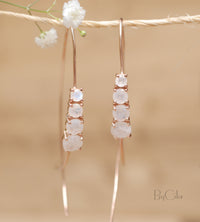 Aja Earrings * Moonstone * Rose Gold, Gold Vermeil or Sterling Silver * BJE043A