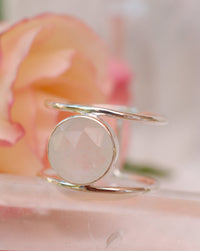 Moonstone Ring * Sterling Siver 925* Statement Ring * Gemstone * Rainbow Moonstone *Bridal Ring * Wedding Ring * Organic * Natural *BJR008