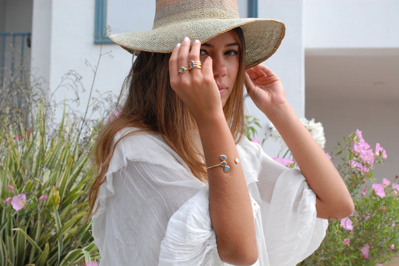 Labradorite Ring * 18k Gold Plated Ring * Statement Ring *Gemstone Ring *Labradorite *Bridal Ring *Organic Ring *Natural *BJR130