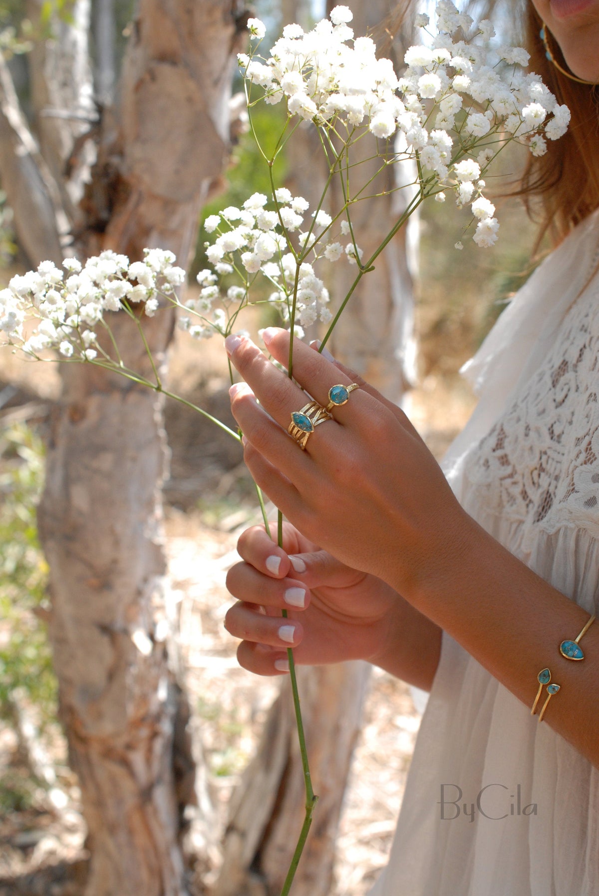 Turquoise Gold Plated Ring *Gold Ring *Statement Ring *Gemstone *Copper Turquoise Ring* Natural *Organic Ring * Ocean* Blue Ring *BJR129