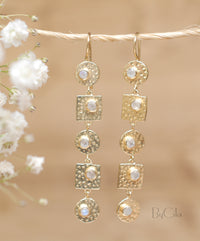 Sonia Earrings * Moonstone * Gold Plated 18k * BJE078