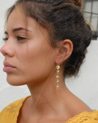 Sonia Earrings * White Topaz * Gold Plated 18k * BJE075
