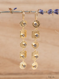 Sonia Earrings * Labradorite * Gold Plated 18k * BJE074