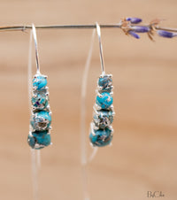 Aja Earrings * Copper Turquoise * Sterling Silver, Rose Gold or Gold Vermei * BJE042B