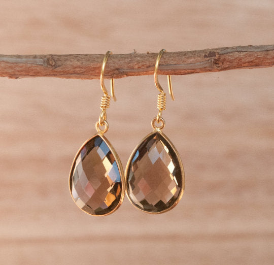 Celina Earrings * Moonstone * Gold Vermeil * BJE143-4