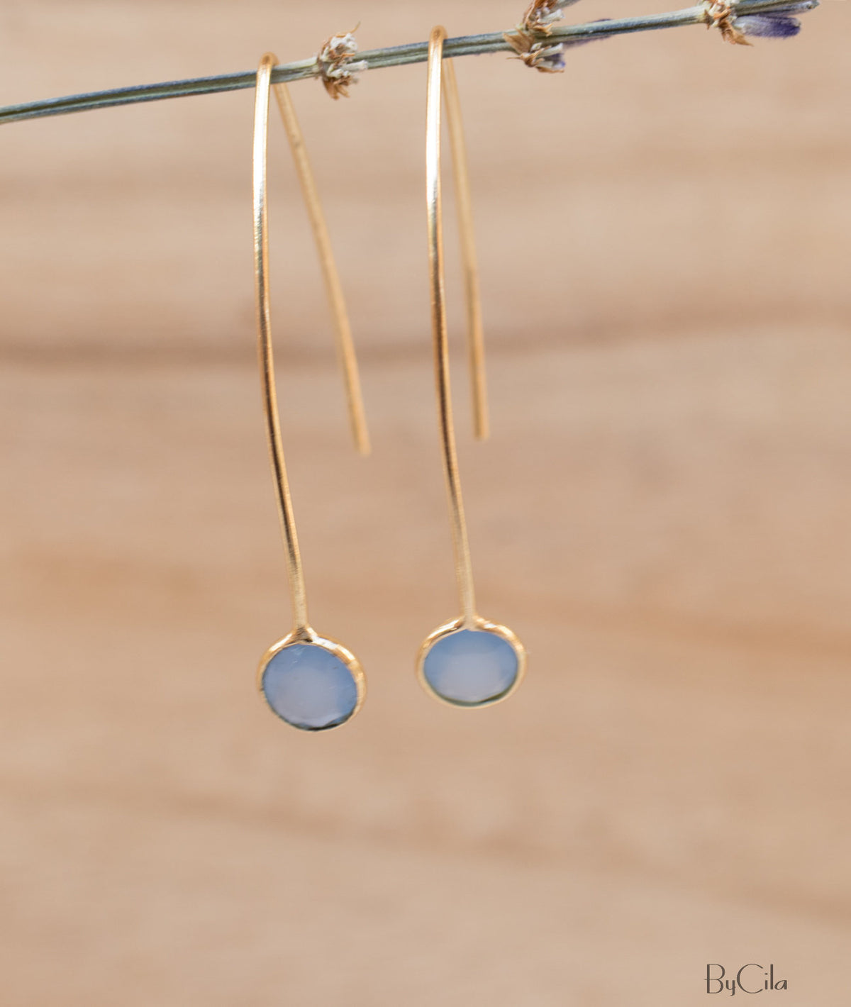 Diana Earrings * Labradorite * Gold Vermeil * BJE048