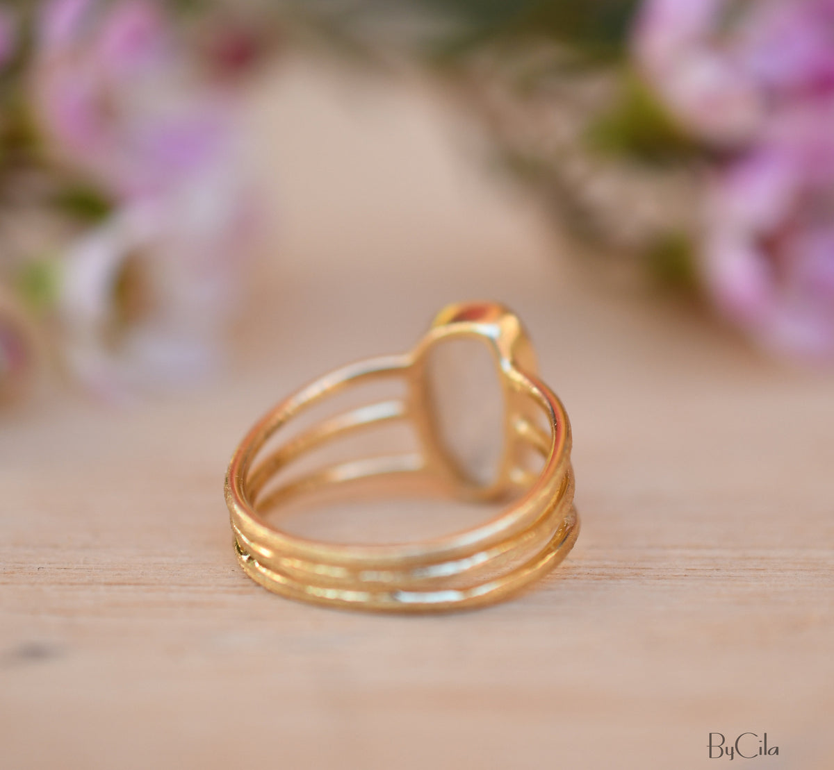 Moonstone Ring * Gold Vermeil*  *Gold * Statement* Gemstone *Bridesmaid *Natural* Handmade *Gift For Her *BJR050