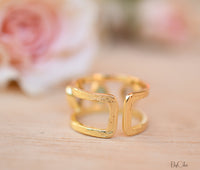 Moonstone, Aqua Chalcedony & Labradorite Ring * 18k Gold Plated Ring * Statement Ring *Gemstone Ring * handmade *Adjustable * Boho BJR179