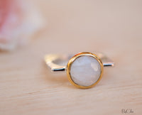 Moonstone Square Ring *  Silver Plated * Statement Ring *Gemstone Ring *Bridal Ring *Organic Ring *Natural * BJR165