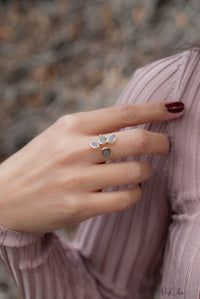 Labradorite Ring * Gold Vermeil*  Lotus Flower *Gold * Statement* Gemstone *Bridesmaid *Natural* Handmade *Gift For Her BJR176