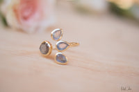 Labradorite Ring * Gold Vermeil*  Lotus Flower *Gold * Statement* Gemstone *Bridesmaid *Natural* Handmade *Gift For Her BJR176