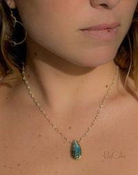 Luana Necklace * Labradorite & Moonstone * Gold Vermeil * BJN070