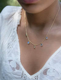 Ava Necklace * Moonstone * Gold Plated 18k * BJN038