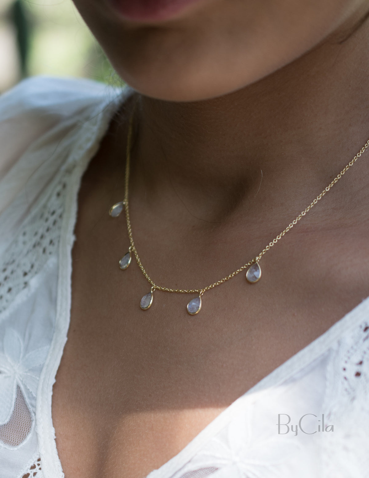 Ava Necklace * Moonstone * Gold Plated 18k * BJN038