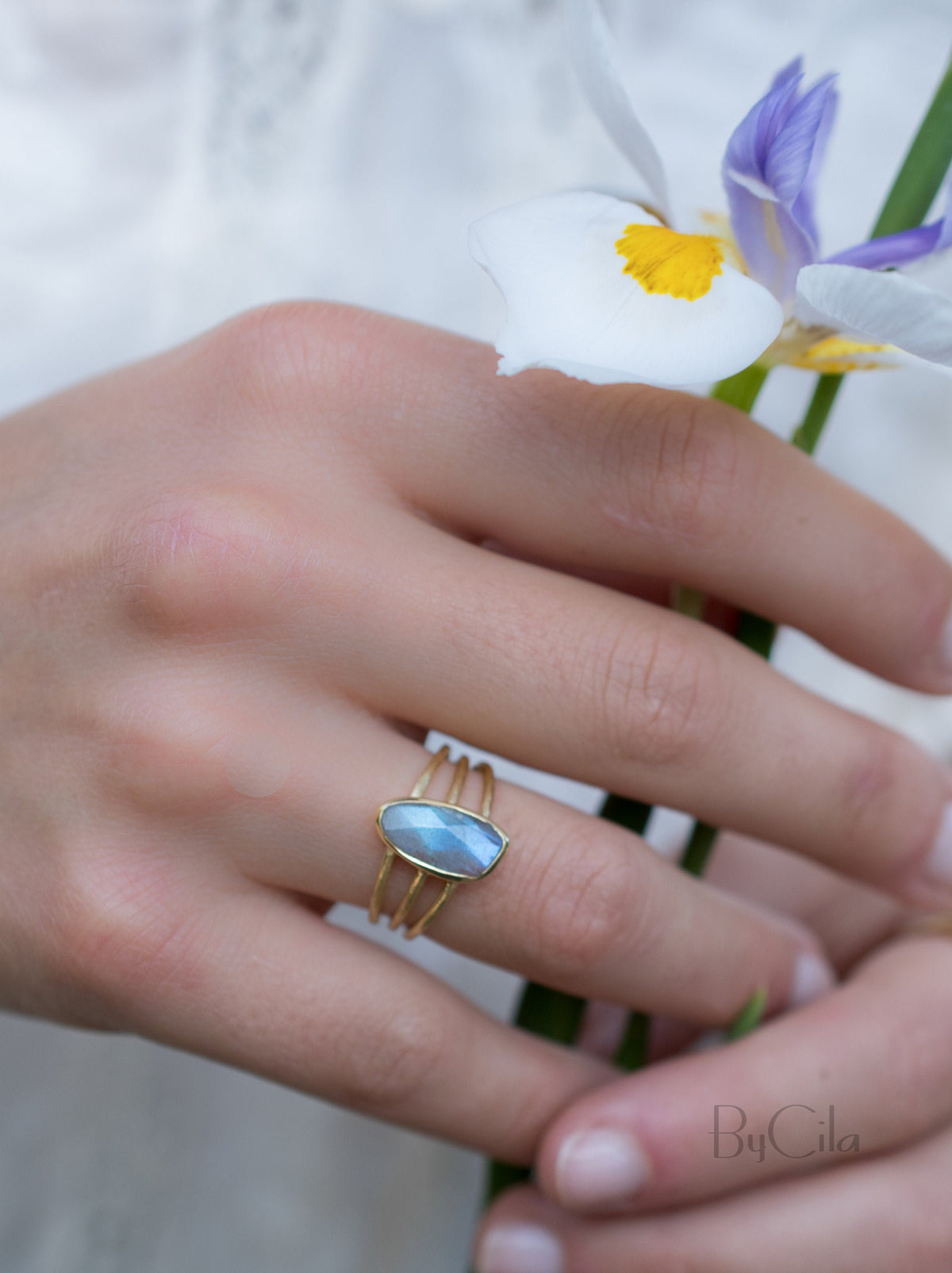 Labradorite Ring * Gold Vermeil*  *Gold * Statement* Gemstone *Bridesmaid *Natural* Handmade *Gift For Her * BJR049