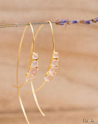 Aja Earrings * Rose Quartz * Gold Vermeil, Rose Gold Vermeil or Sterling Silver 925 * BJE046A