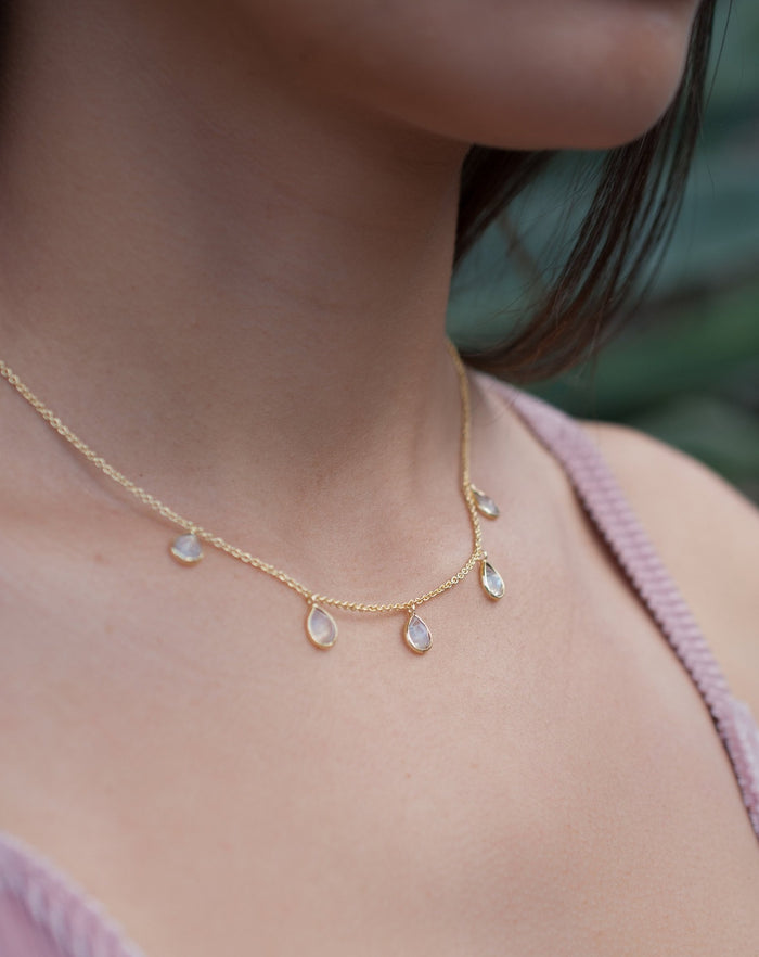 Ava Necklace * Moonstone * Gold Plated 18k * BJN038