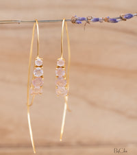 Aja Earrings * Rose Quartz * Gold Vermeil, Rose Gold Vermeil or Sterling Silver 925 * BJE046C