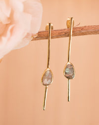 Mirella Earrings * Labradorite * Gold Plated 18k * BJE177