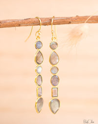 Clarice Earrings * Labradorite * Gold Plated 18K * BJE125