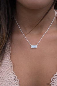 Clara Rectangle Necklace * Moonstone * Gold Vermeil or Sterling Silver or Rose Gold * BJN027B