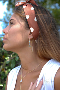 Aja Earrings * Labradorite * Rose Gold, Gold Vermeil or Sterling Silver 925 * BJE044C