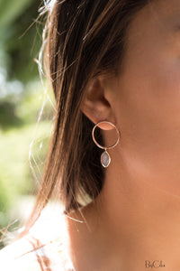 Moonstone Stud Earrings Rose Gold Plated or Gold Plated 18k* Gemstone * Earrings * Rainbow Moonstone * Handmade * Boho * Modern * BJE080B