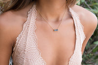 Labradorite Rectangle Bar Necklace * Gold Vermeil or Sterling Silver 925 or Rose Gold * Handmade*Gemstone * Gift for Her * Elegant * BJN028C
