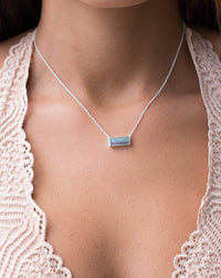 Labradorite Rectangle Bar Necklace * Gold Vermeil or Sterling Silver 925 or Rose Gold * Handmade*Gemstone * Gift for Her * Elegant * BJN028C