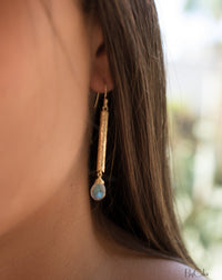 Catarina Earrings * Labradorite* Gold Plated 18k * BJE132
