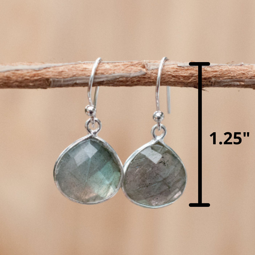 Vera Earrings * Labradorite * Sterling Silver 925 * BJE038