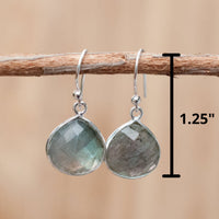 Vera Earrings * Labradorite * Sterling Silver 925 * BJE038