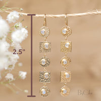 Sonia Earrings * Moonstone * Gold Plated 18k * BJE078