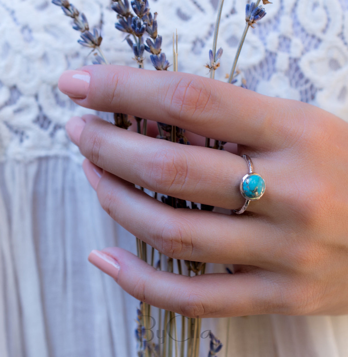 Turquoise Ring* Silver Ring * Boho Ring* Blue Ring * Gypsy Ring * Handmade * Hippie * Sterling Silver Ring * Copper Turquoise Jewelry BJR064