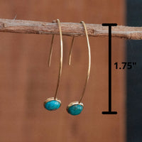 Diana Earrings * Copper Turquoise * Gold Vermeil * BJE047