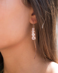 Aja Earrings * Rose Quartz * Gold Vermeil, Rose Gold Vermeil or Sterling Silver 925 * BJE046A