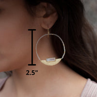 Gisele Earrings * Moonstone * Gold Plated 18k * BJE115