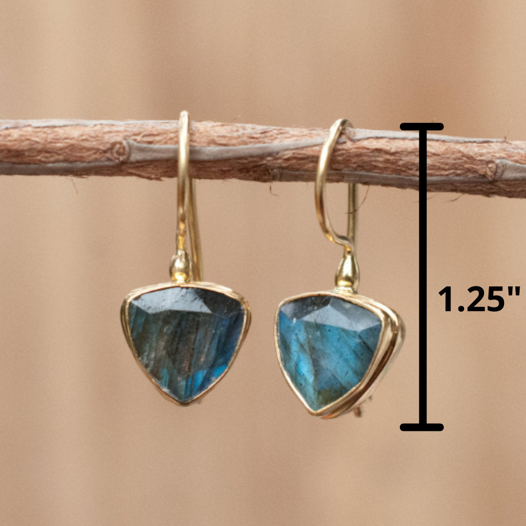 Alicia Earrings * Labradorite * Gold Plated or Sterling Silver * BJE147