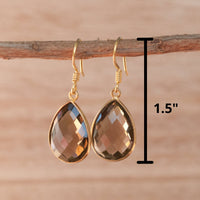 Celina  Earrings * Smoky Quartz * Gold vermeil * BJE143-17