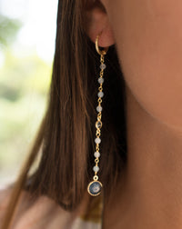 Maite Earrings * Aquamarine & Iolite hydro * Gold Plated 18k * BJE128